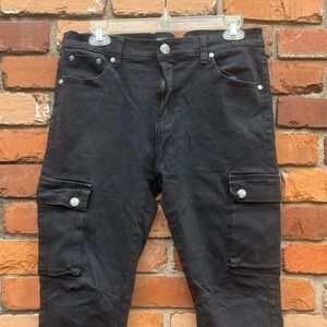 Men's Black Cargo Jeans